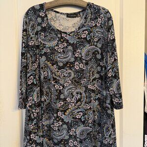 Blue Paisley Top